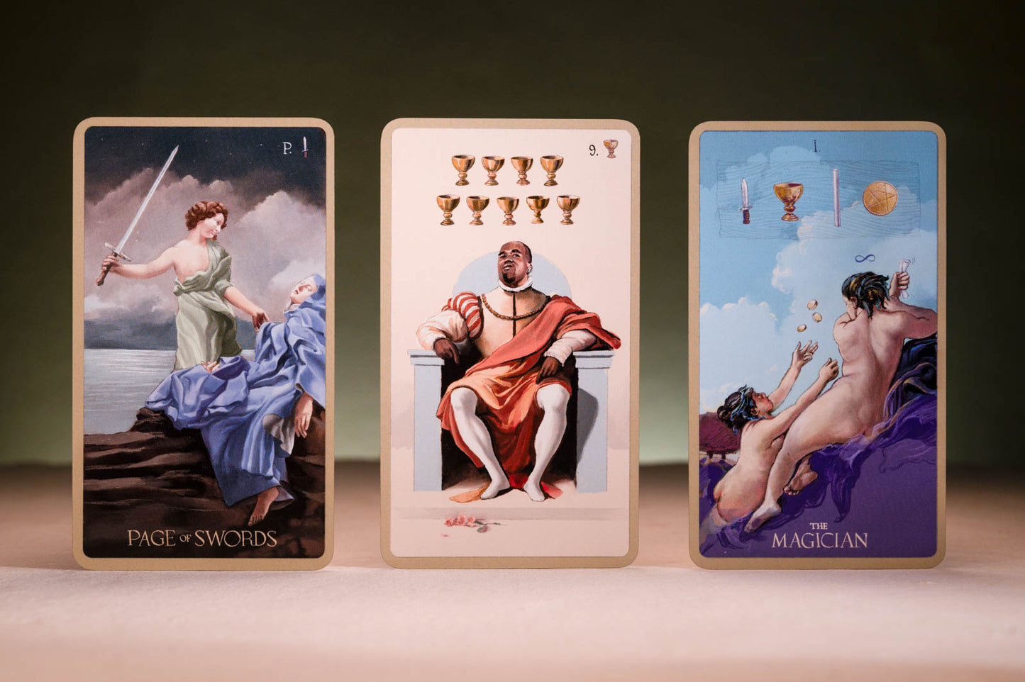 Tarot Baroque, an illustrated deck of baroque masterpieces